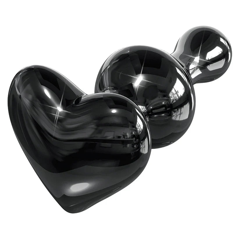 BEADED GLASS HEART-SHAPED PLUG