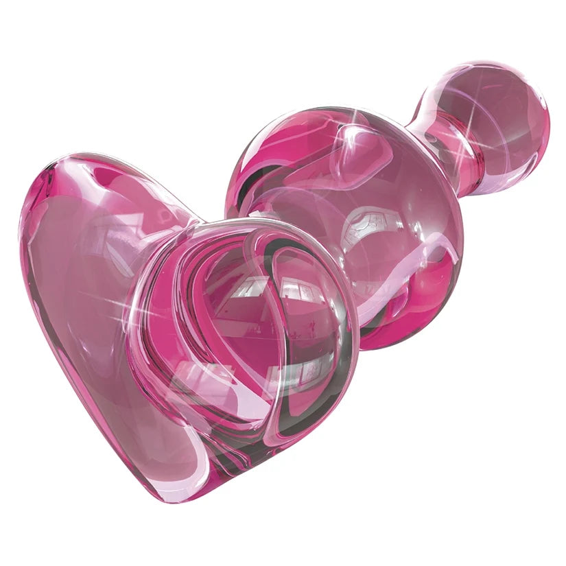 BEADED GLASS HEART-SHAPED PLUG